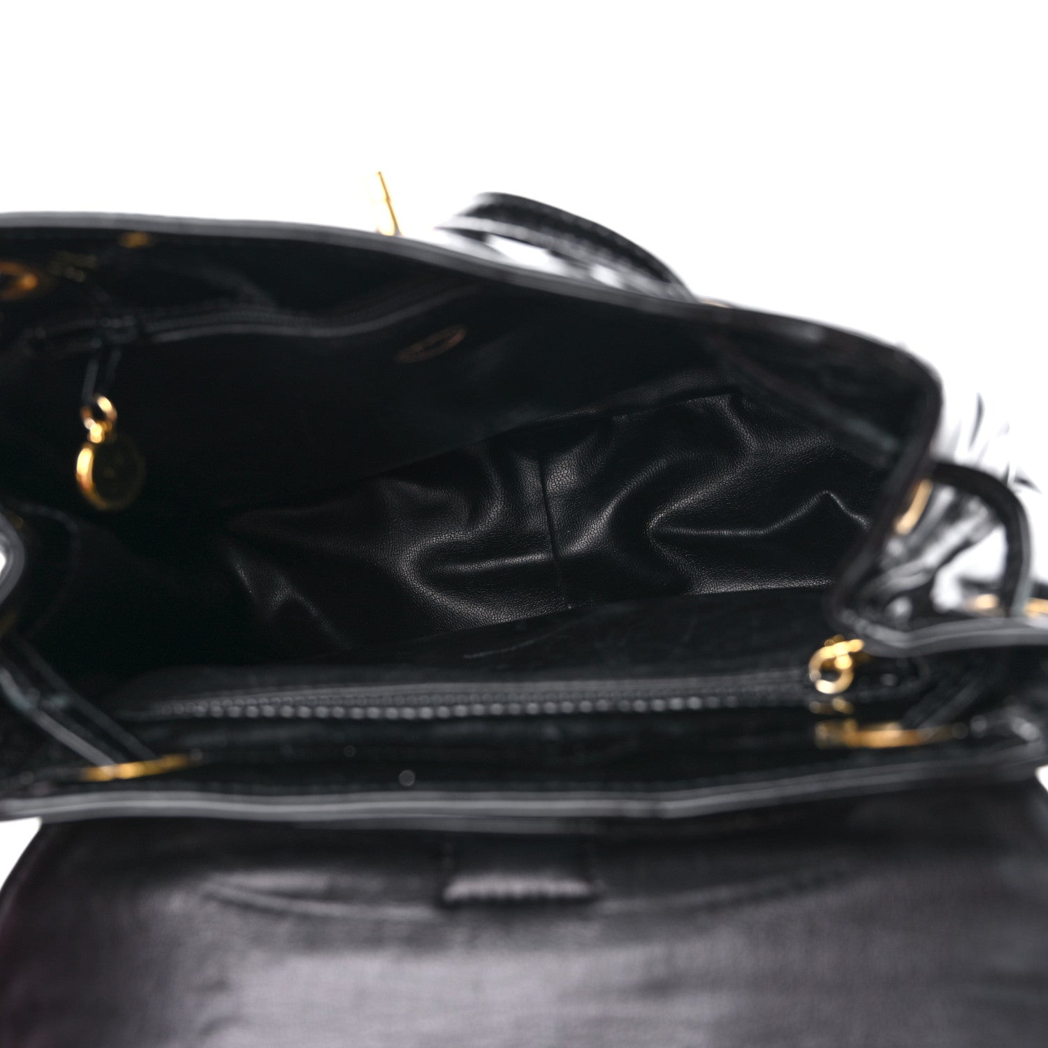 Chanel Patent CC Drawstring Backpack Black 5 of 19