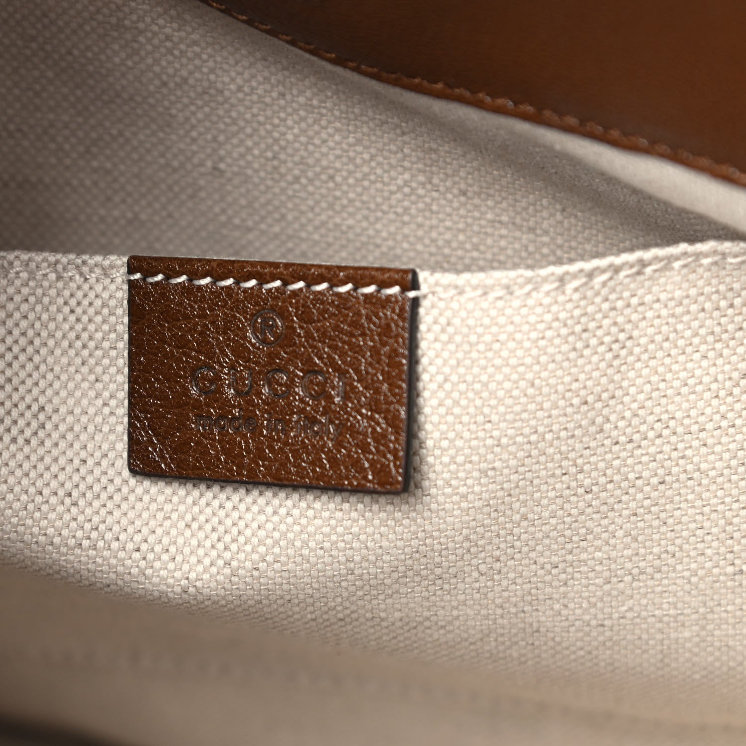 Gucci Monogram Calfskin Medium Horsebit 1955 Tote Bag Beige Brown Sugar 6 of 11