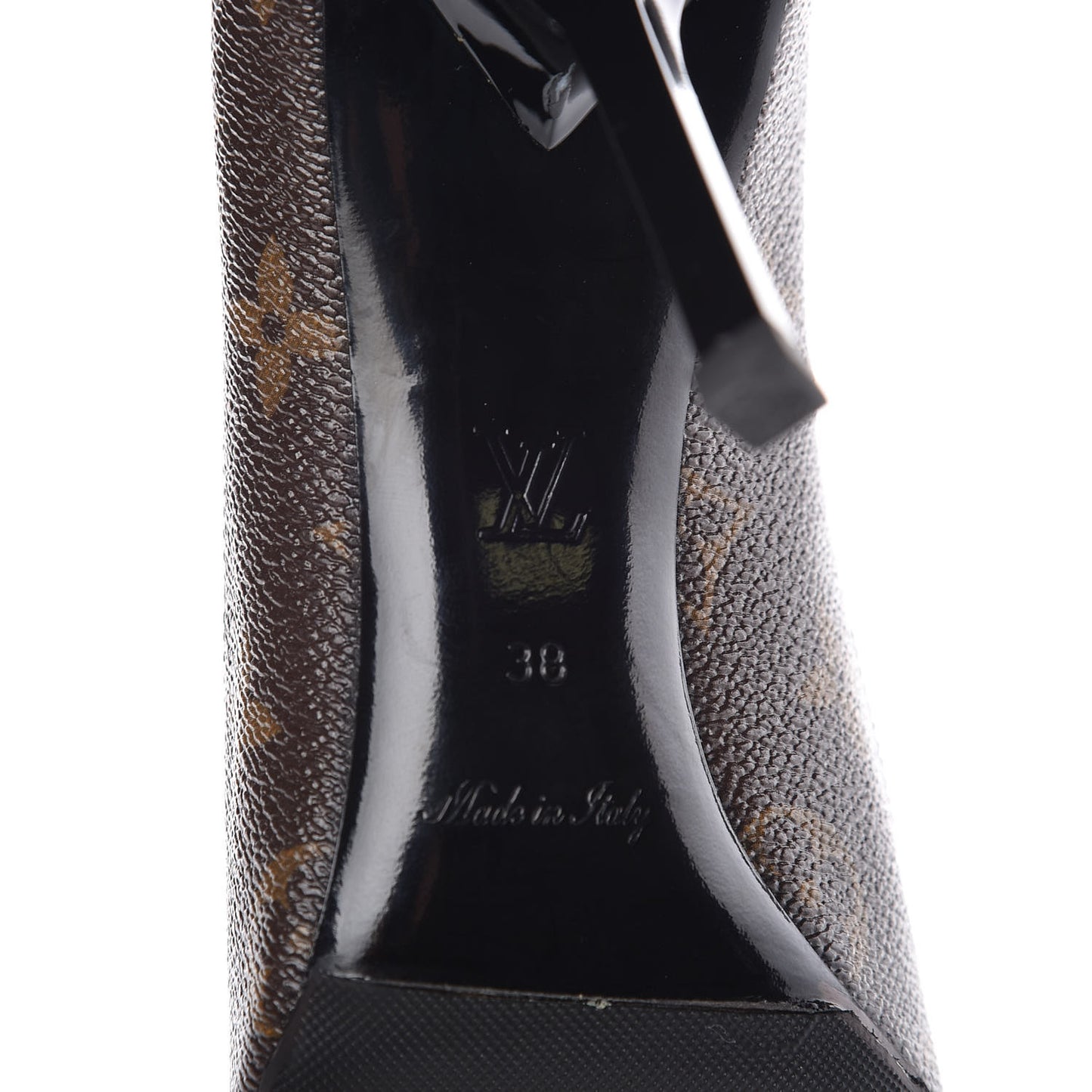 Patent Monogram Fetish Pumps 38