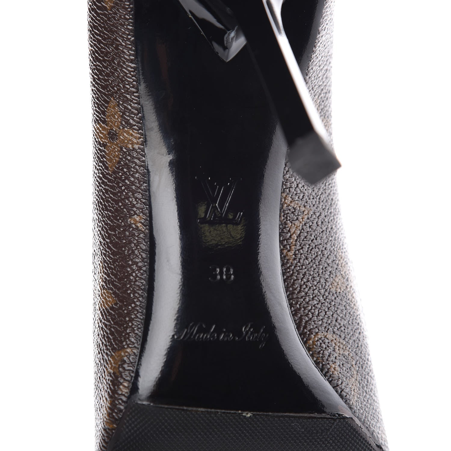 Louis Vuitton Patent Monogram Fetish Pumps 38 6 of 10