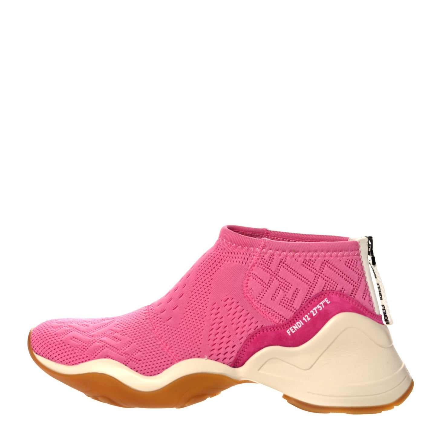 Technical 3D Mesh Womens FFluid Zip Up Sneakers 40.5 Pink Fuxia White