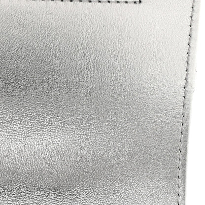 Chanel Metallic Calfskin Quilted Top Handle Wallet on Chain WOC Silver 12 of 14