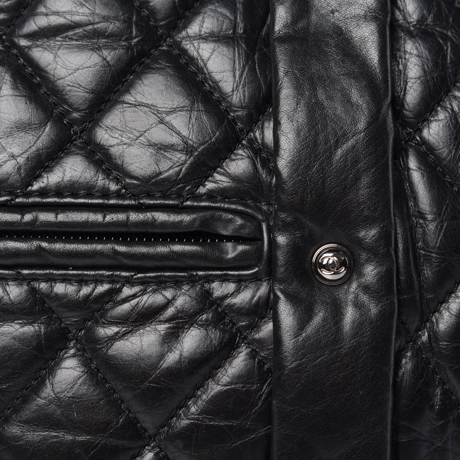 Chanel Aged Calfskin Vintage Ligne XL Lady Braid Tote Black 13 of 14