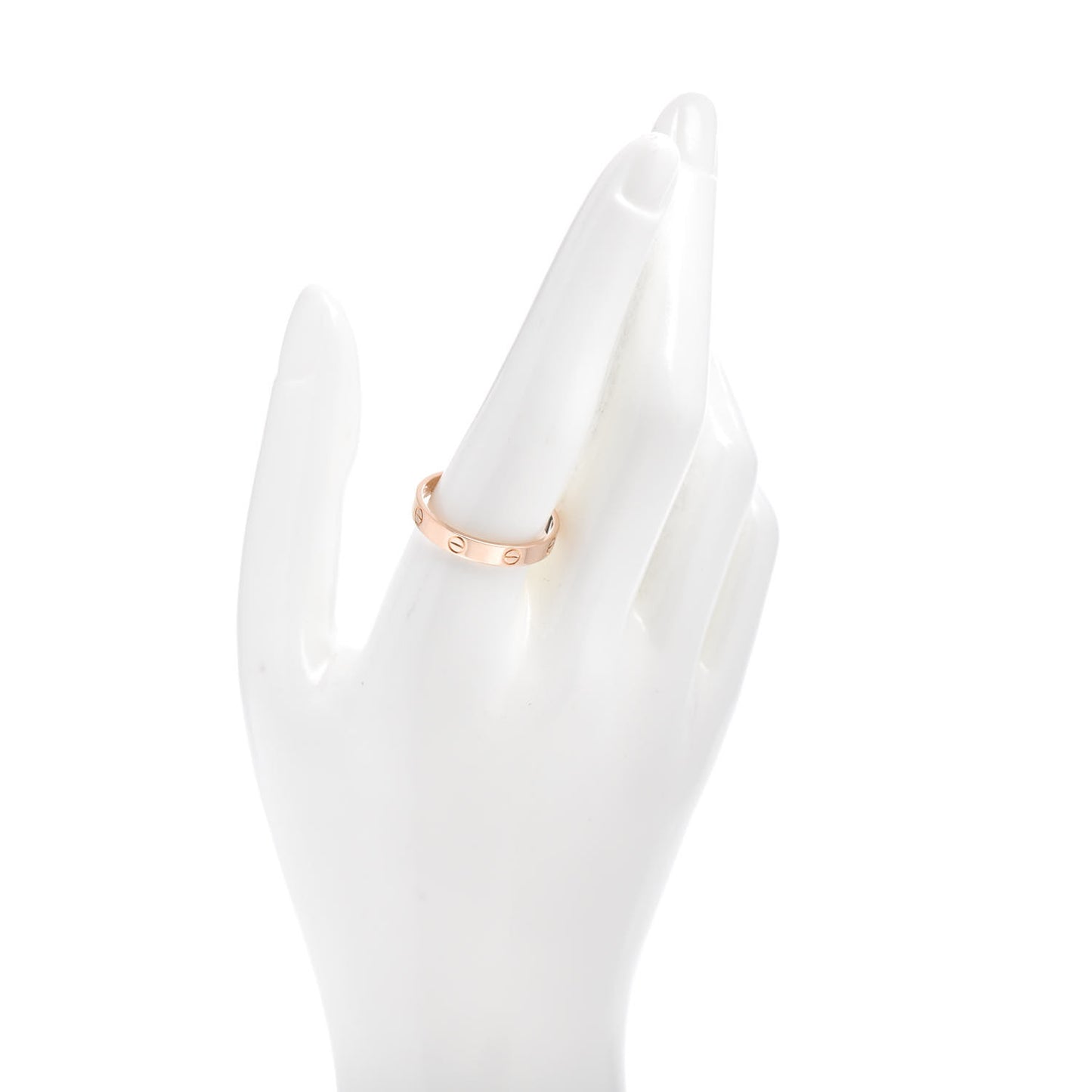 18K Pink Gold 3.5mm LOVE Wedding Band Ring 64 10.75