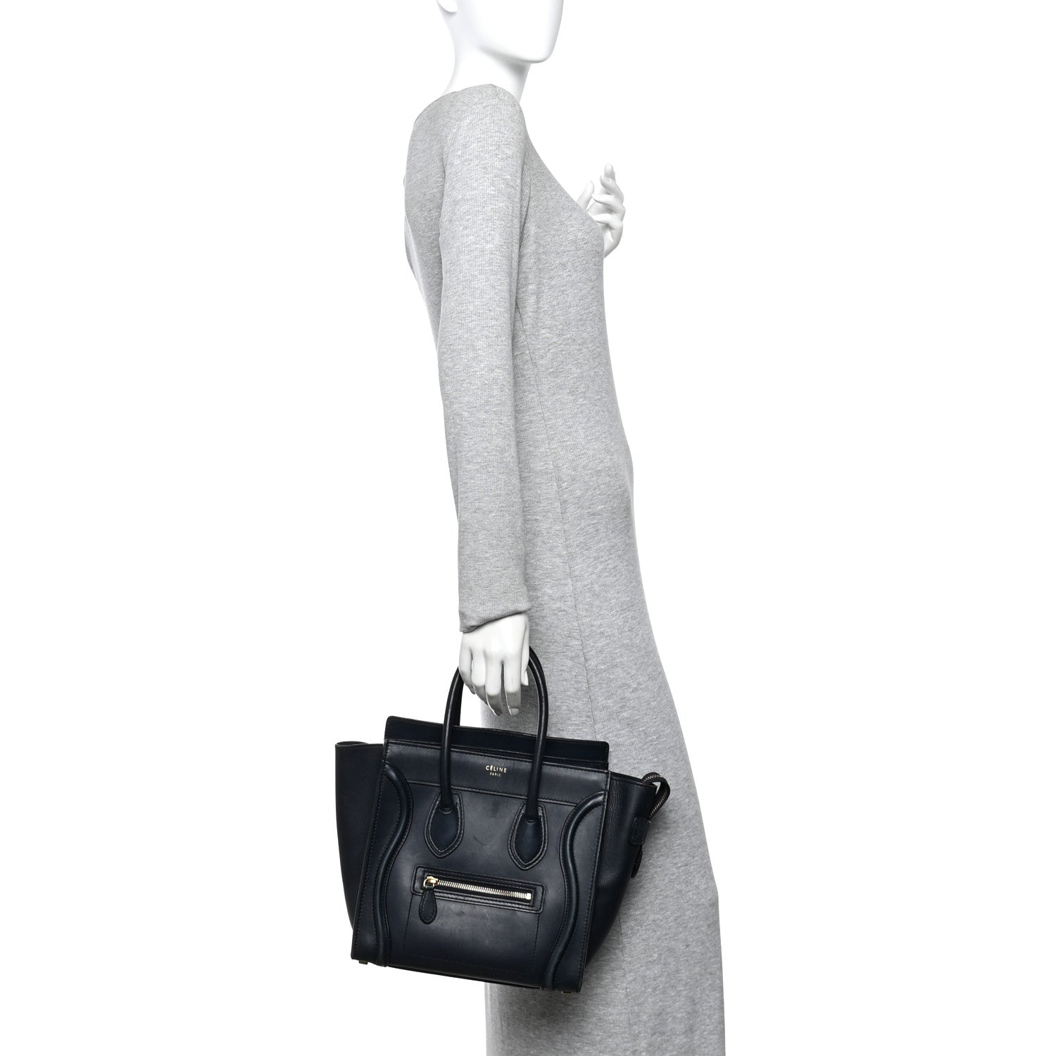 Celine Smooth Calfskin Micro Luggage Navy Blue 2 of 17