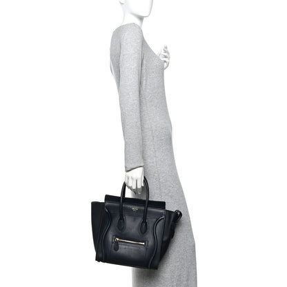 Celine Smooth Calfskin Micro Luggage Navy Blue 2 of 17