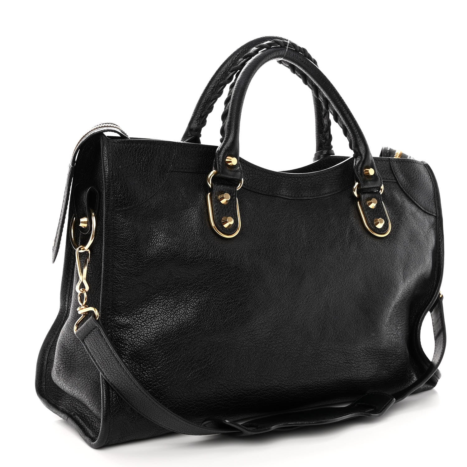 Balenciaga Chevre Gold Metallic Edge Hardware City Black 3 of 14
