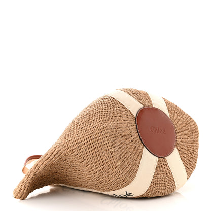 Chloe Raffia Large Woody Tote White 4 of 9