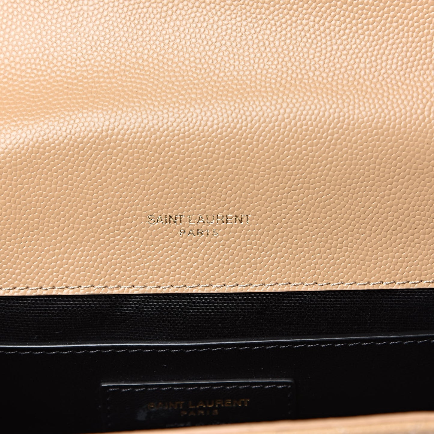 Grain De Poudre Textured Mixed Matelasse Medium Triquilt Monogram Satchel Dark Beige