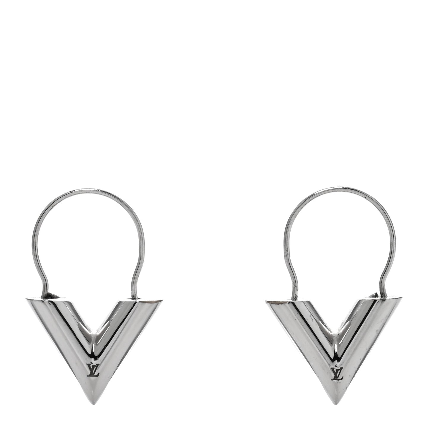 Essential V Hoop Earrings Silver
