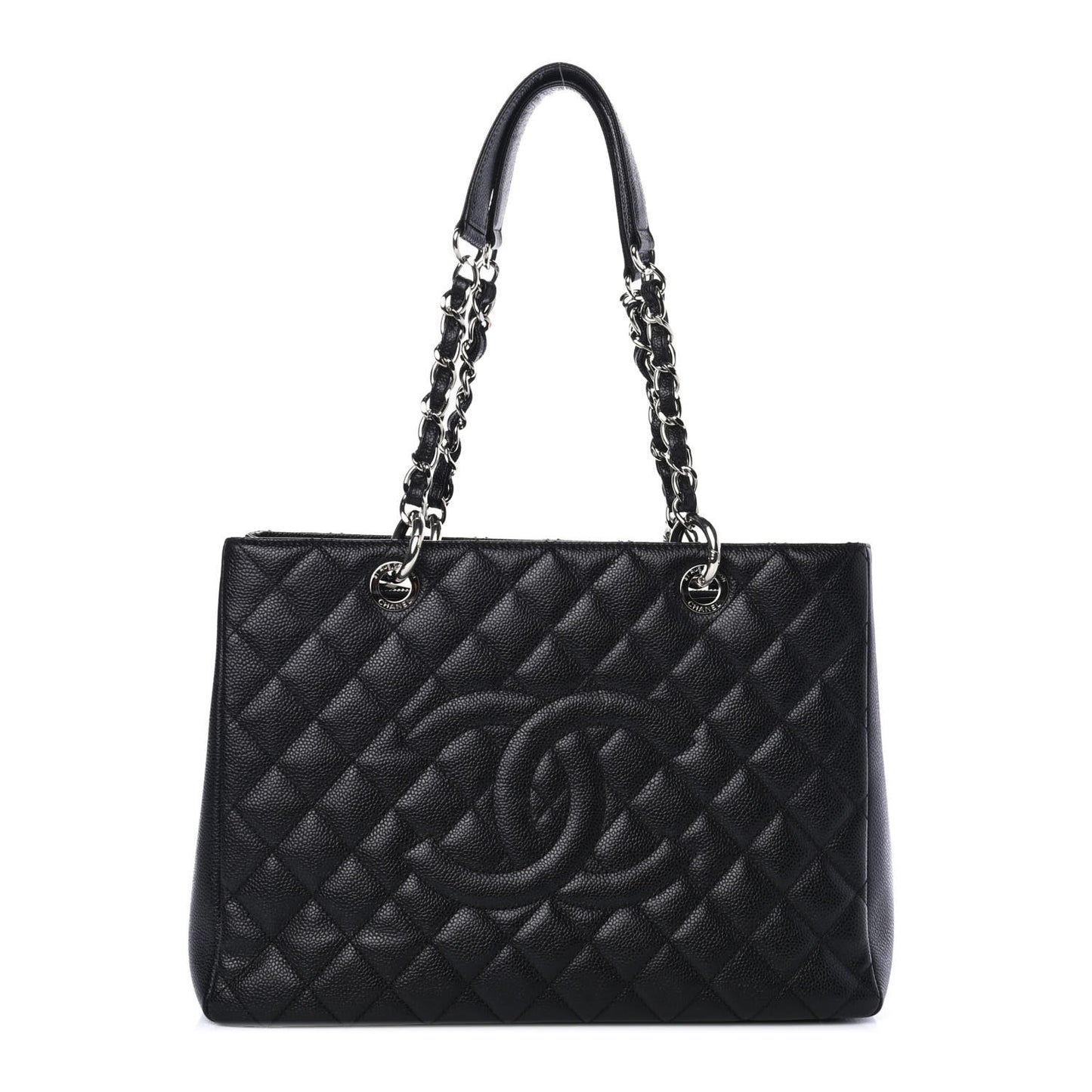 Caviar Quilted Grand Shopping Tote GST Black