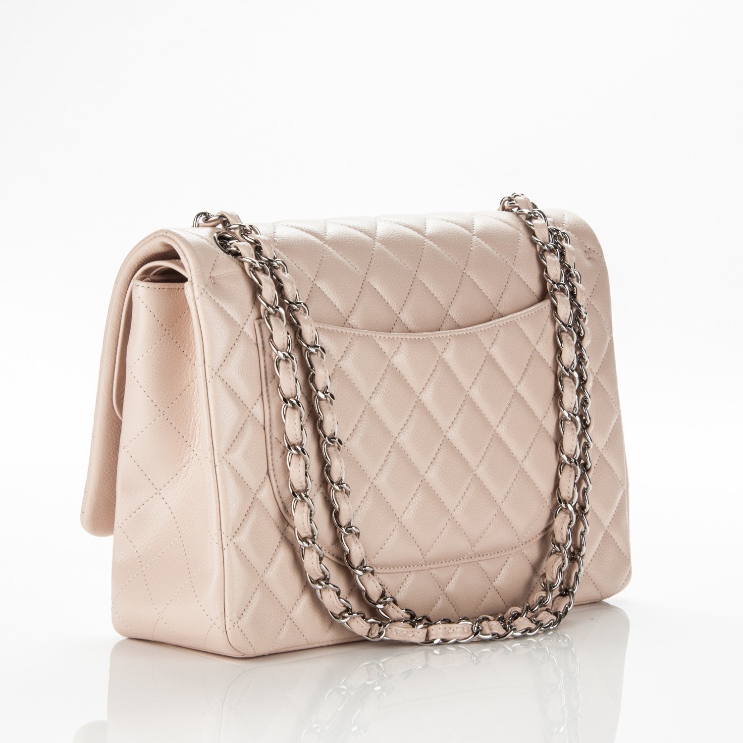Chanel Caviar Maxi Double Flap Light Pink 3 of 7