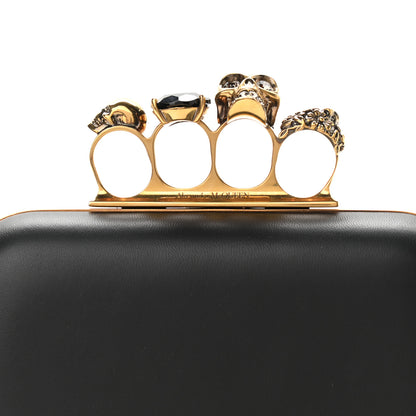 Alexander McQueen Nappa Skull Knuckle Duster Box Clutch Black 11 of 12
