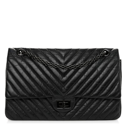 Chanel Aged Calfskin Chevron 2.55 Reissue 226 So Black 1 of 13