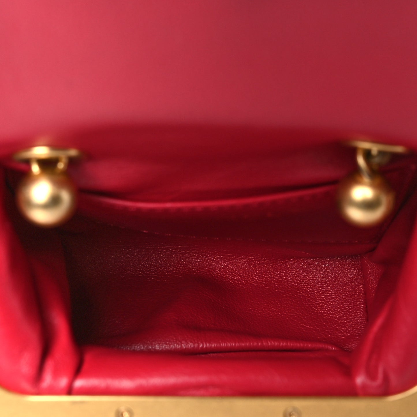 Metallic Lambskin Quilted Small My Crush Bag Gold