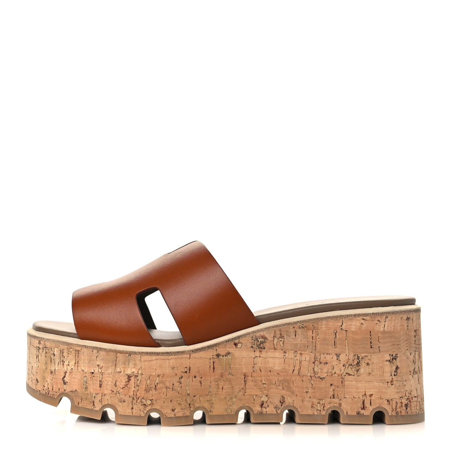 Calfskin Cork Eze 30 Sandals 37 Marron Glaise
