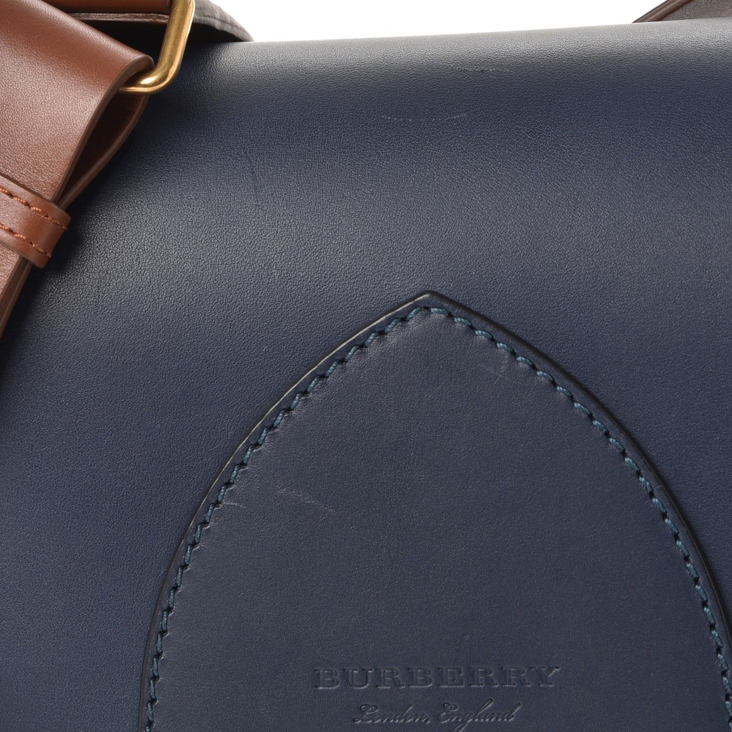 Calfskin Mini Saddle Bag Mid Indigo