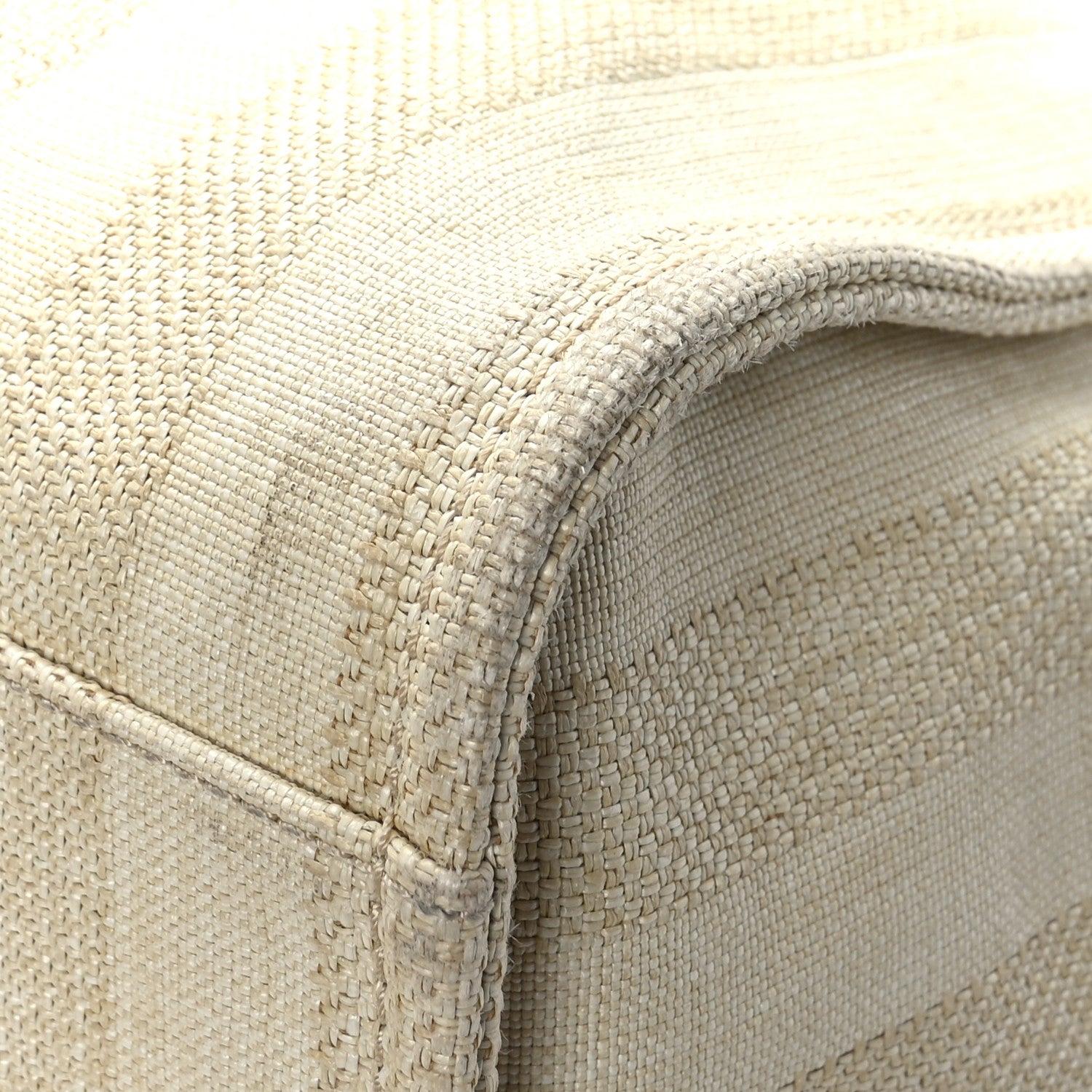 Chanel Mixed Fibers Striped Medium Deauville Tote Beige 8 of 11