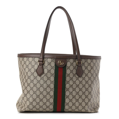 Gucci GG Supreme Monogram Medium Ophidia Shopping Tote Brown 1 of 10