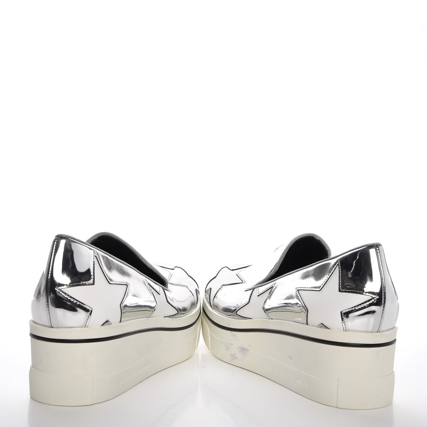 Metallic Patent Alter Nappa Binx Star Slip On Platform Sneaker 38 Silver