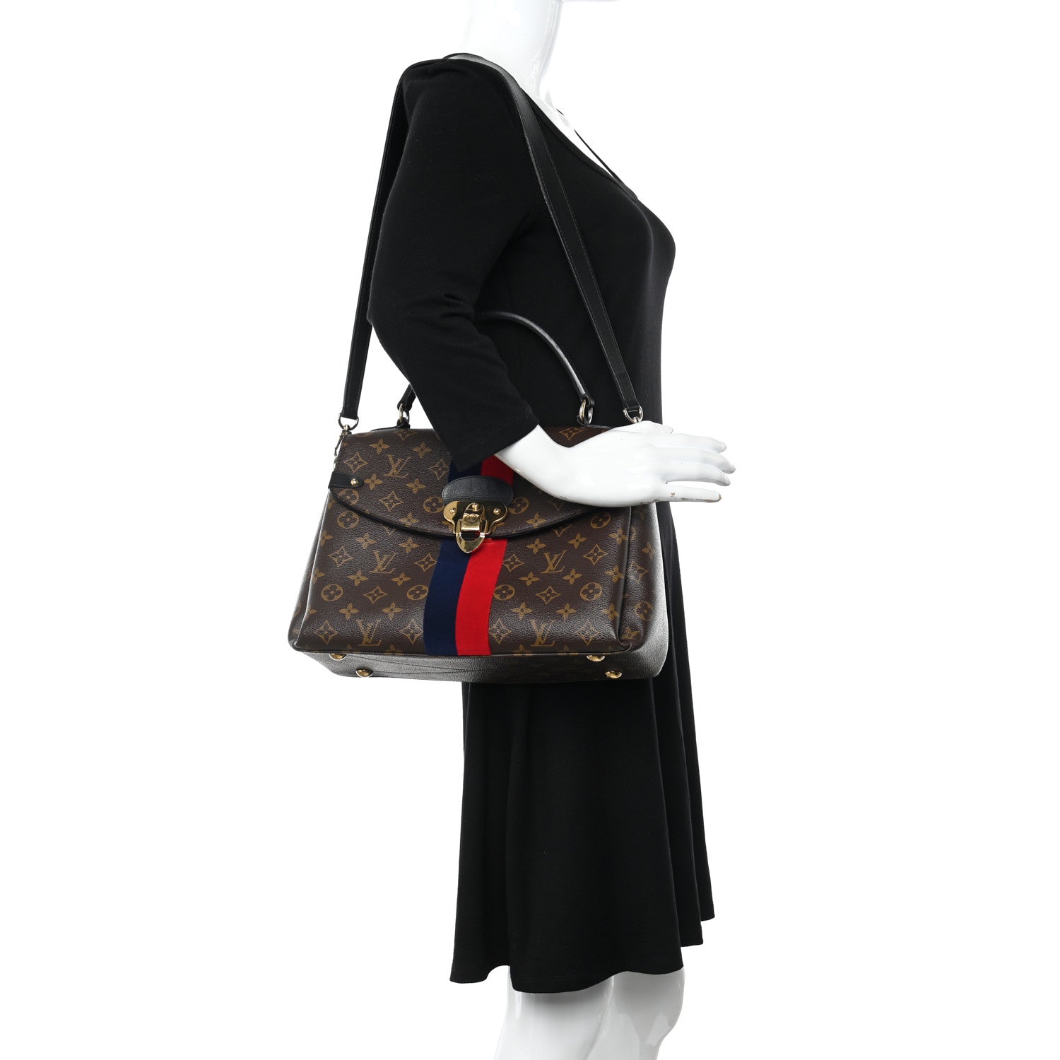 Louis Vuitton Monogram Georges MM Marine Cherry 2 of 14