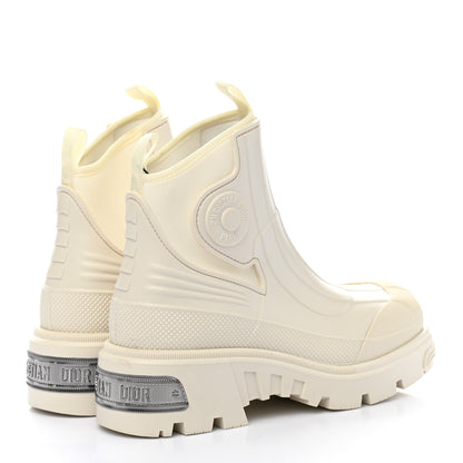 Christian Dior Neoprene Rubber Dior Genesis 30mm Ankle Boots 36 Off White 4 of 12