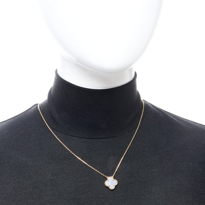 Van Cleef & Arpels 18K Yellow Gold Mother of Pearl Vintage Alhambra Pendant Necklace 2 of 6