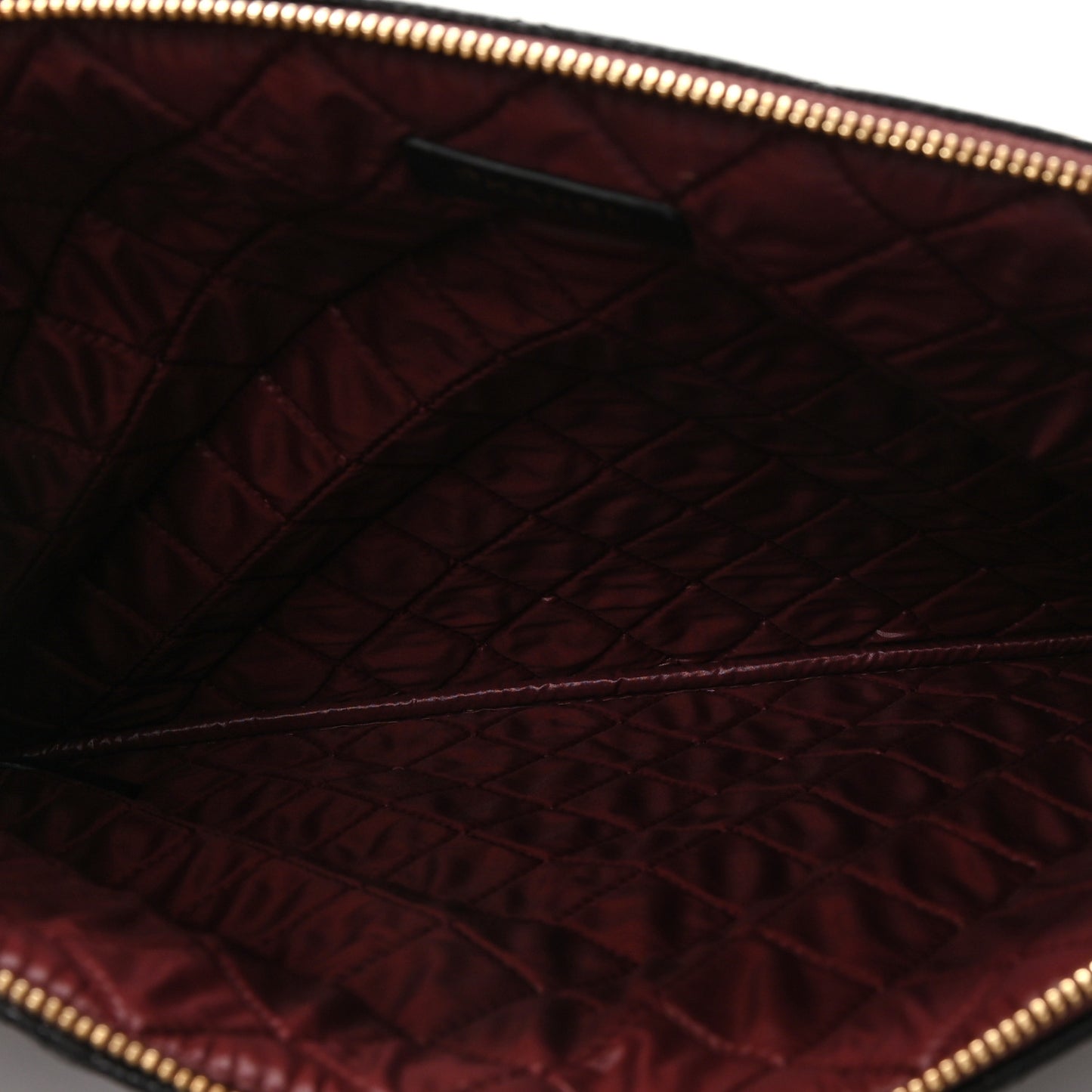 Caviar Quilted Large Cosmetic Case Black