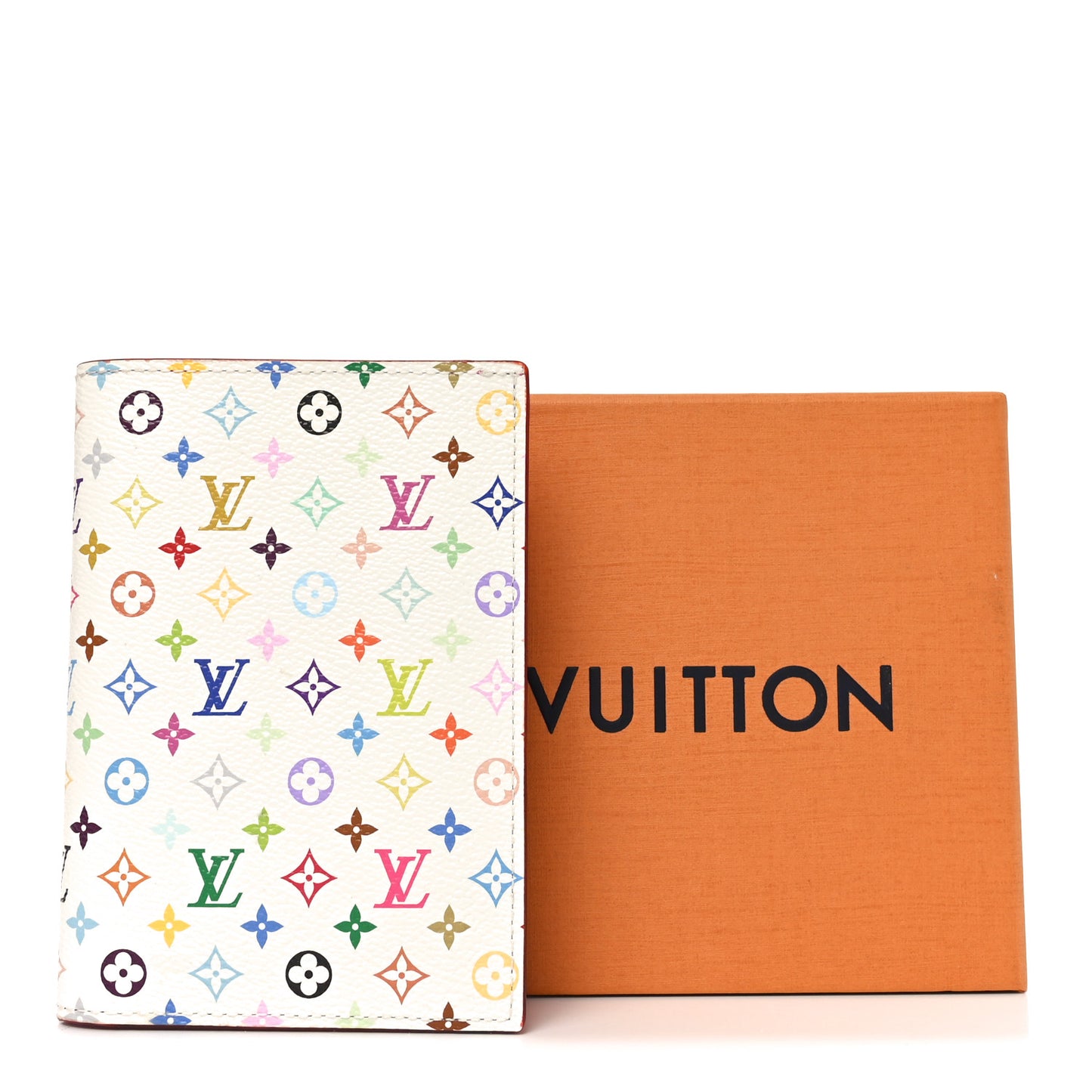 LV X TM Monogram Multicolor Passport Cover White