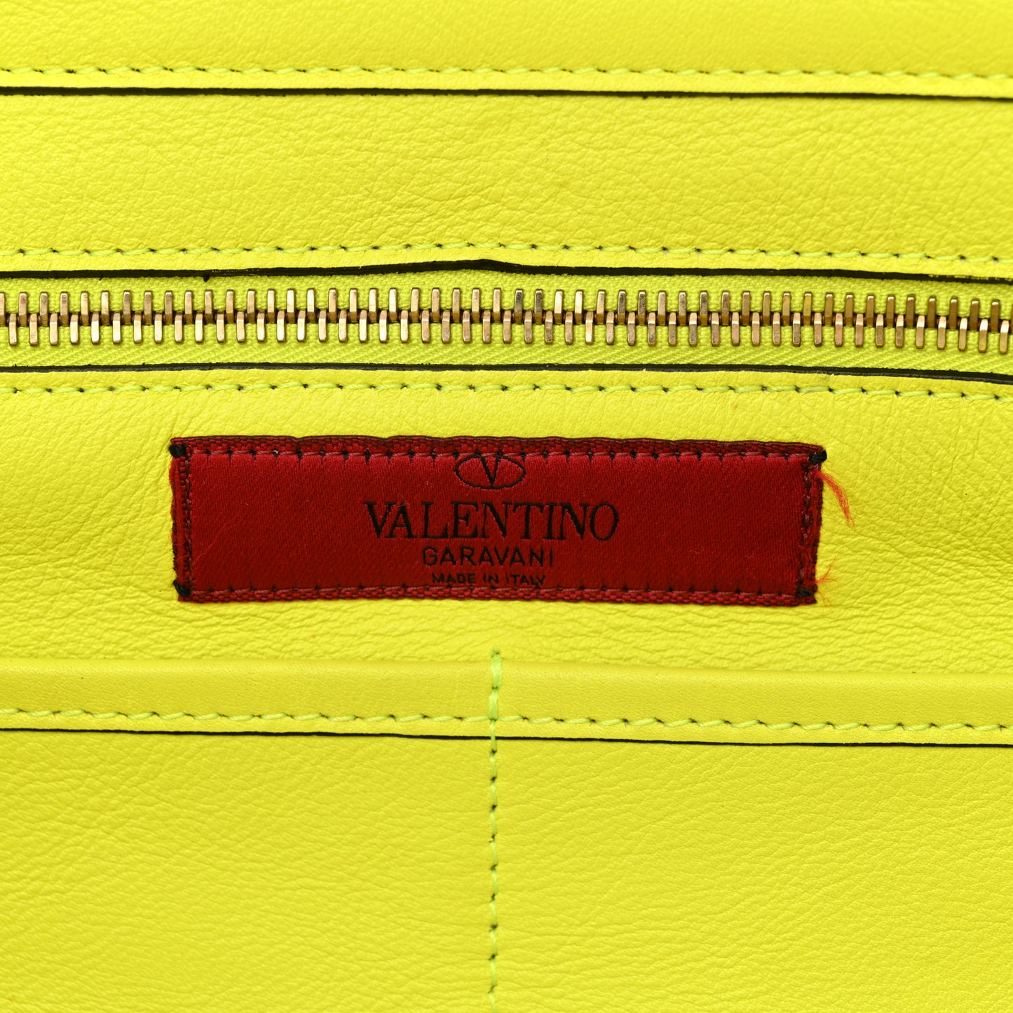Vitello Medium Rockstud Tote Yellow Fluo