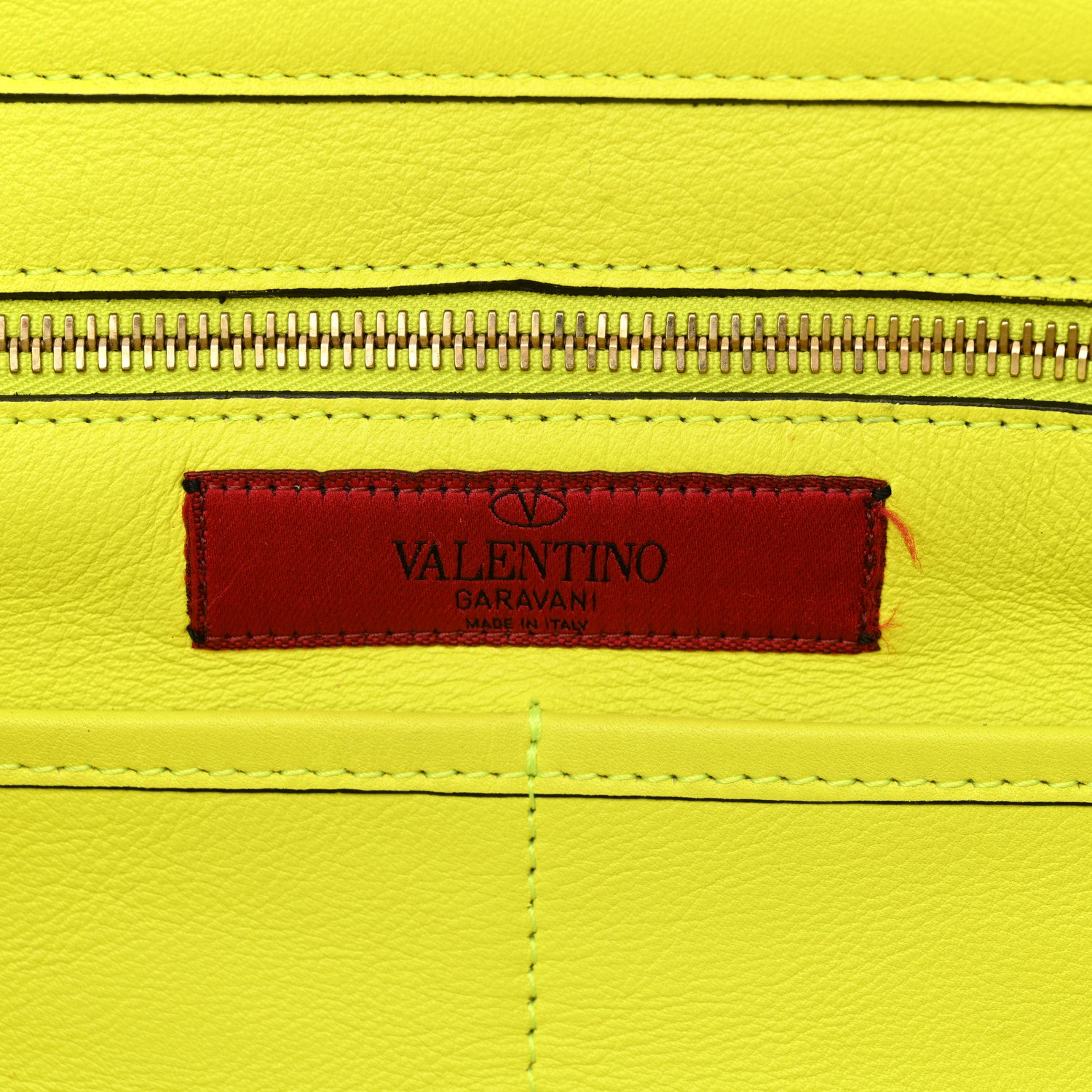 Valentino Garavani Vitello Medium Rockstud Tote Yellow Fluo 5 of 10