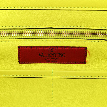 Valentino Garavani Vitello Medium Rockstud Tote Yellow Fluo 5 of 10