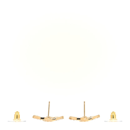 Chanel Crystal Large CC Earrings Gold 3 of 4