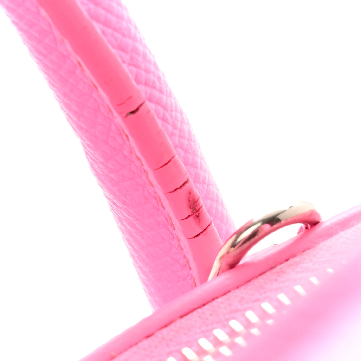 Balenciaga Signature Grained Calfskin Logo M Ville Top Handle Bag Rose Bubblegum Black 14 of 19