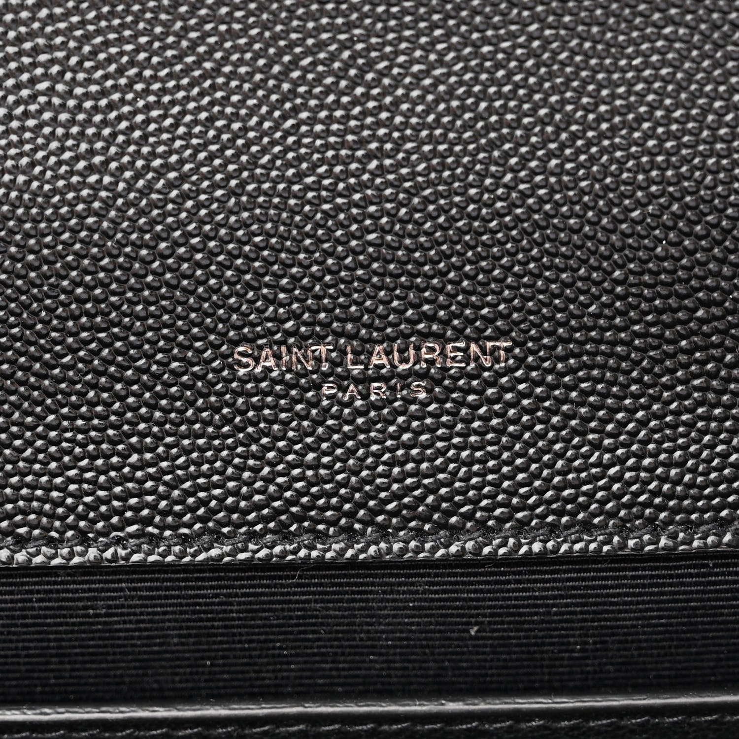 Saint Laurent Grain De Poudre Textured Mixed Matelasse Triquilt Medium Monogram Monochrome Satchel Black 4 of 8
