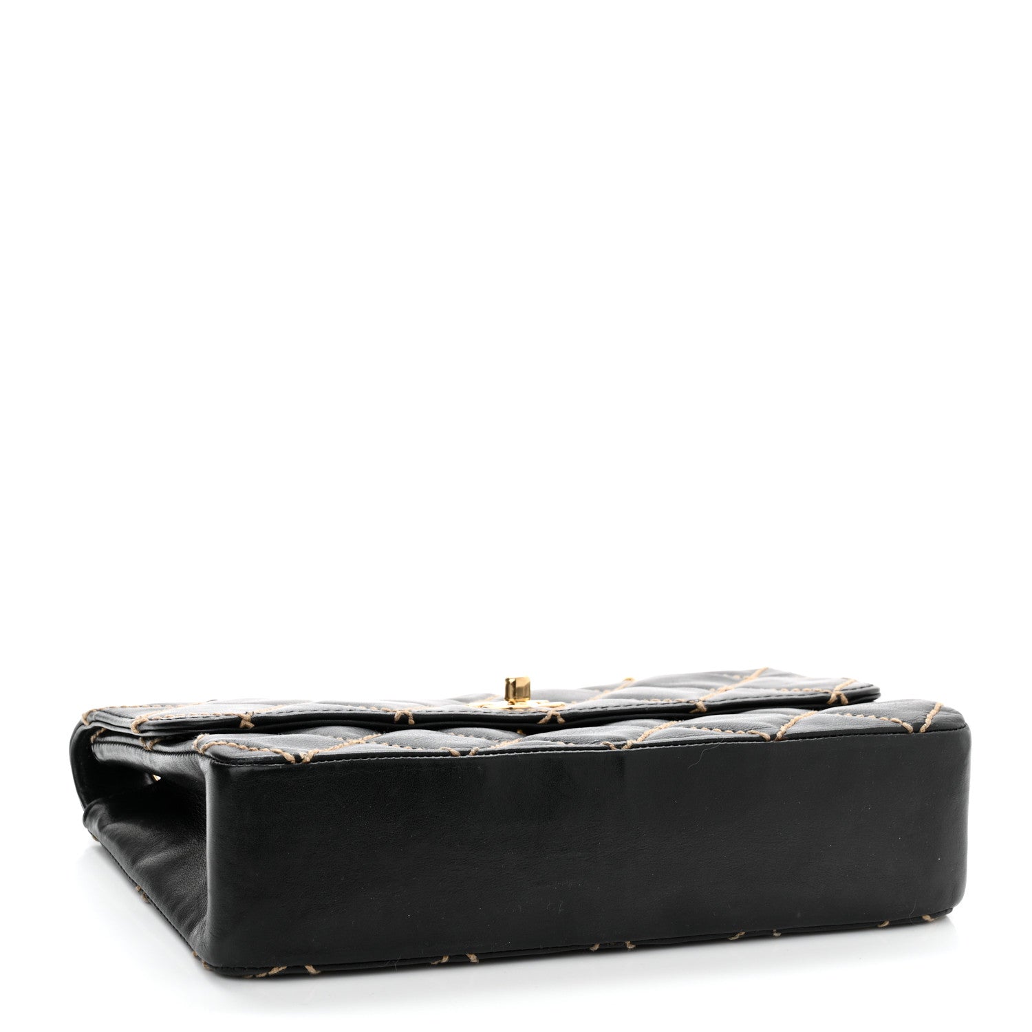 Chanel Calfskin Diamond Stitch Surpique Flap Black 4 of 10