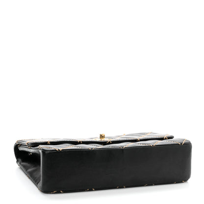 Chanel Calfskin Diamond Stitch Surpique Flap Black 4 of 10