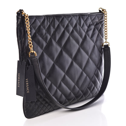 Versace Nappa Quilted Icon Shoulder Bag Black 3 of 9