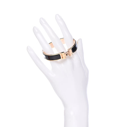 Hermes Enamel Narrow Clic Clac H Bracelet PM Black 2 of 5
