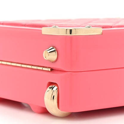 Chanel Plexiglass Lambskin Evening In The Air Mini Trolley Minaudiere Clutch Pink 9 of 11