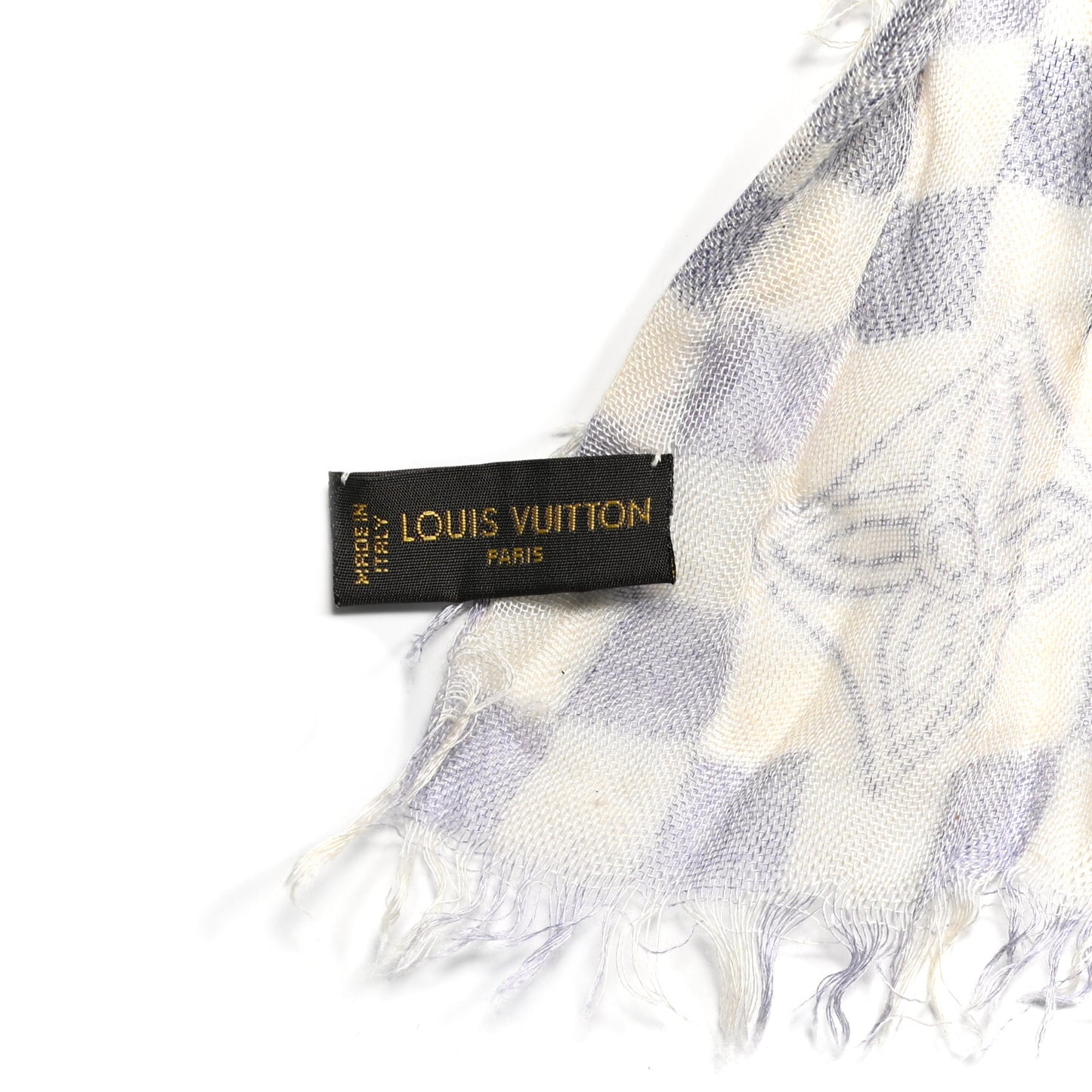 Cashmere Silk Damier Azur Scarf