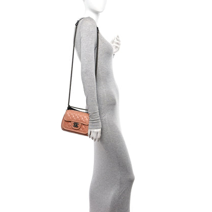 Chanel Calfskin Quilted Small Prestige Top Handle Flap Pink 2 of 13