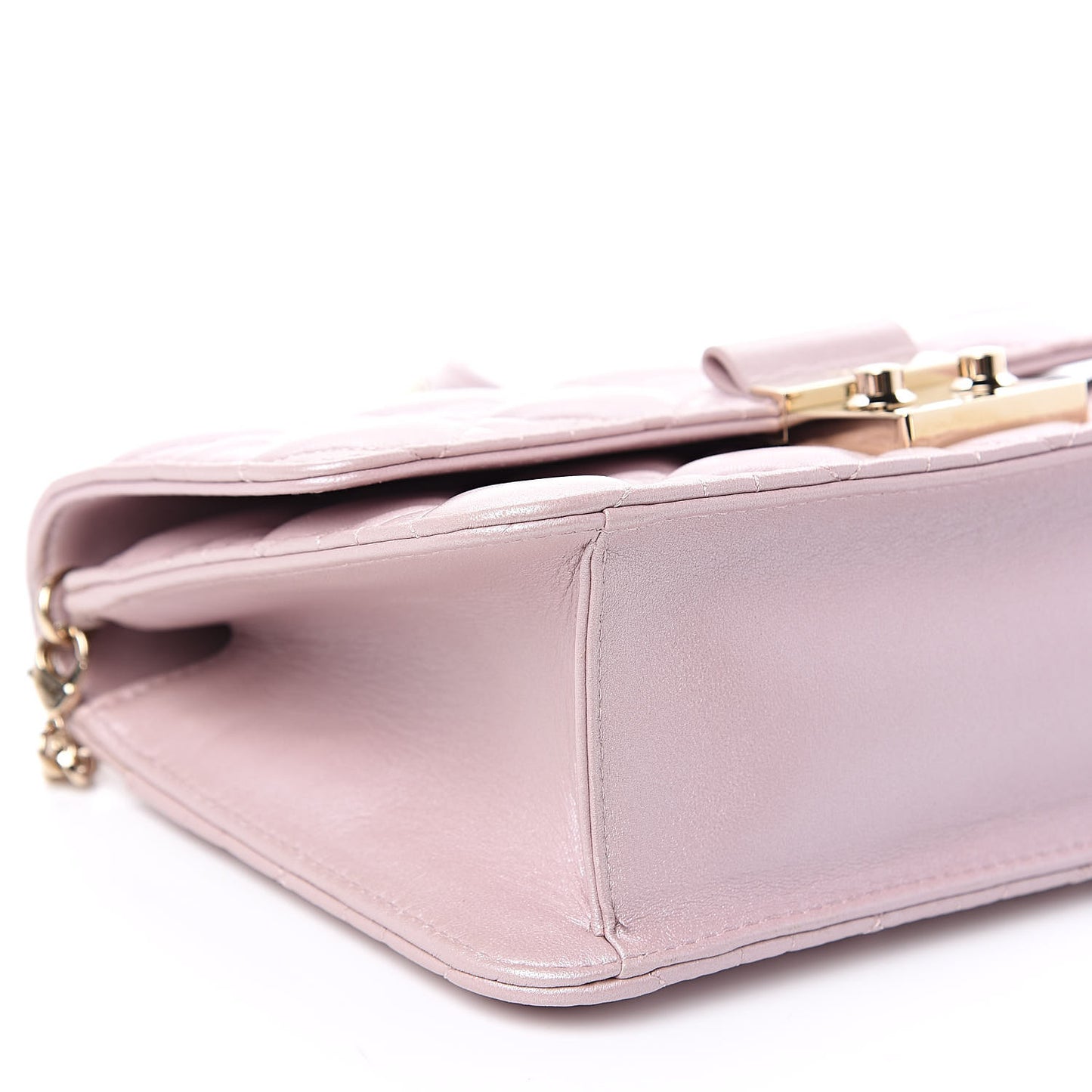 Pearly Lambskin Cannage Miss Dior Promenade Pouch Lotus