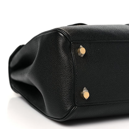 Celine Grained Calfskin Classique 16 Top Handle Bag Black 9 of 10