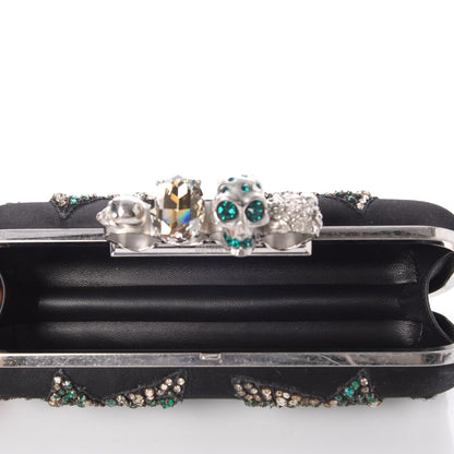 Alexander McQueen Silk Crystal Knucklebox Clutch Black 5 of 10