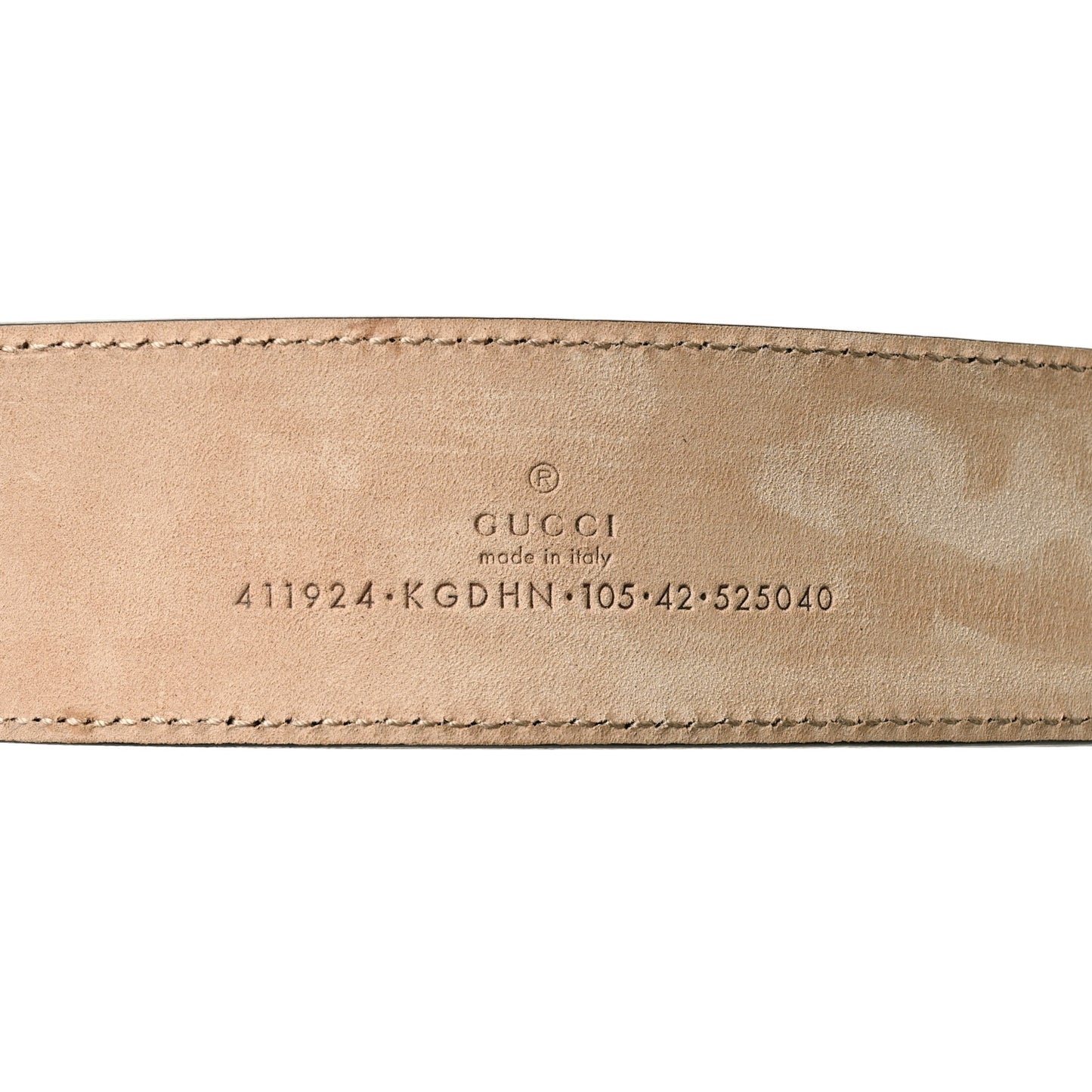 GG Supreme Monogram Selleria Calfskin Interlocking G 40mm Belt 105 42 Beige Ebony Cocoa