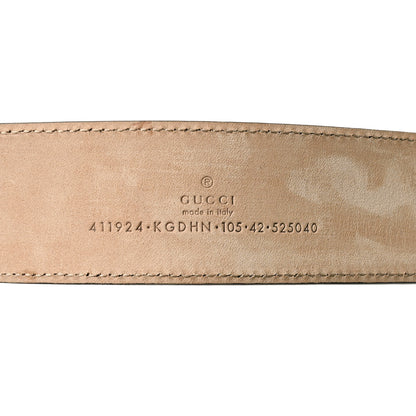 Gucci GG Supreme Monogram Selleria Calfskin Interlocking G 40mm Belt 105 42 Beige Ebony Cocoa 4 of 4