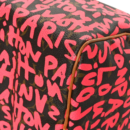 Louis Vuitton Monogram Graffiti Speedy 30 Fuchsia 9 of 11