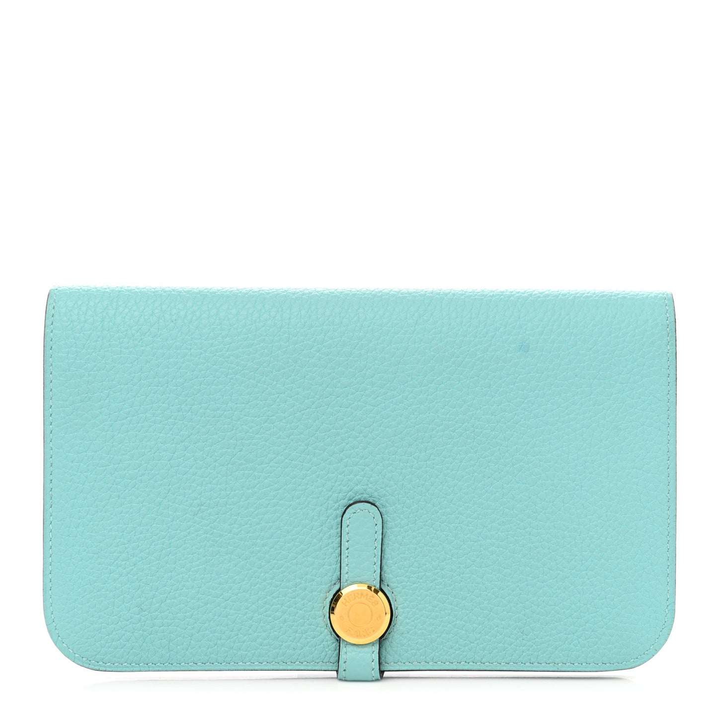 Taurillon Clemence Dogon Duo Wallet Blue Atoll