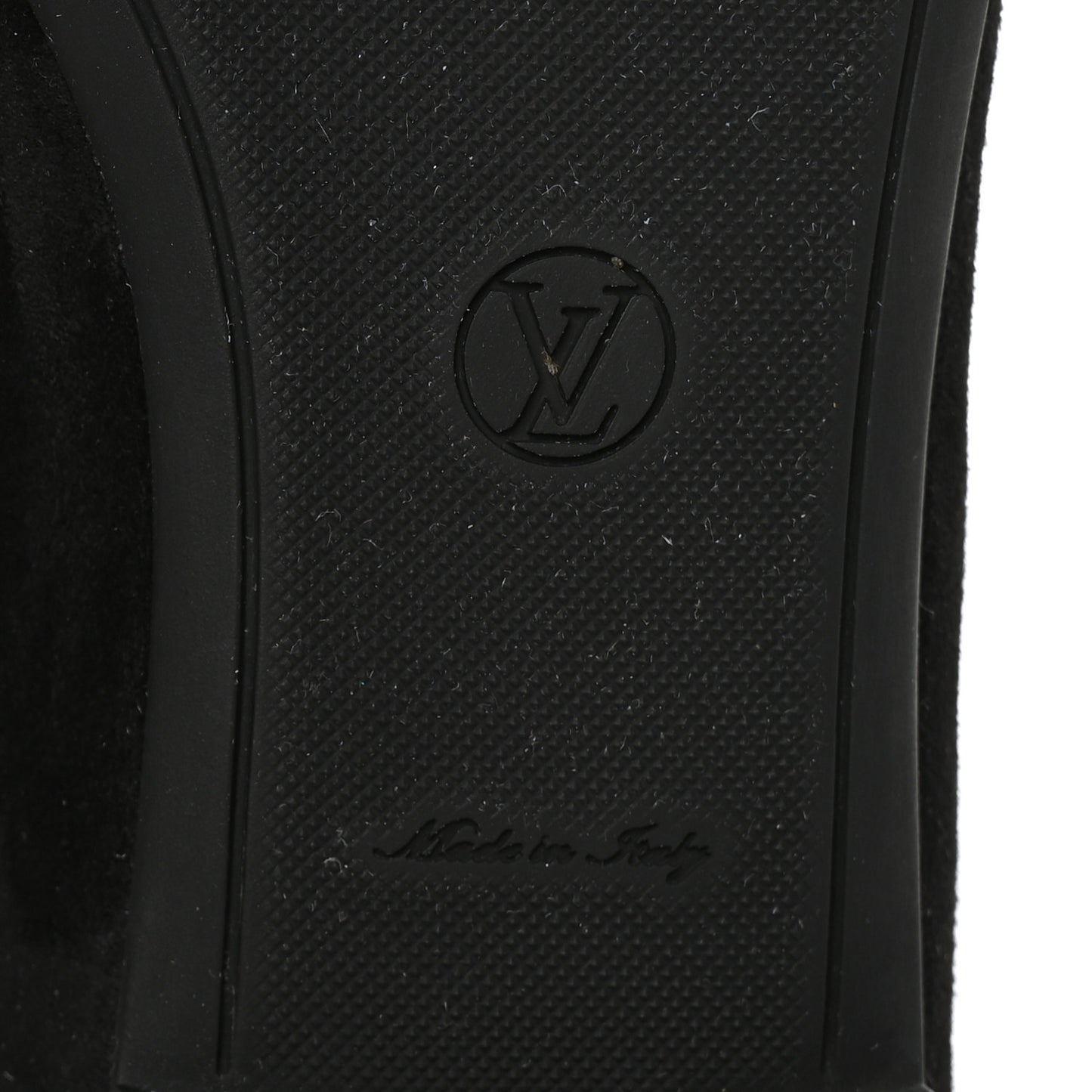 Suede Monogram Uniformes Ballet Flats 40 Black